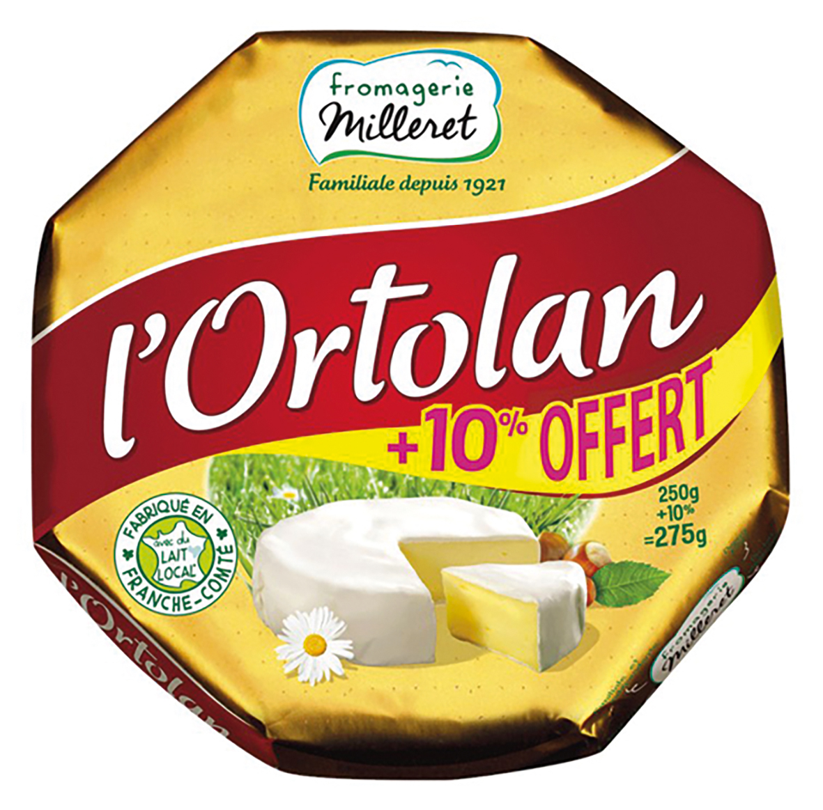 FROMAGERIE MILLERET L’ORTOLAN 28% MAT.GR. code EAN 3272320012521 