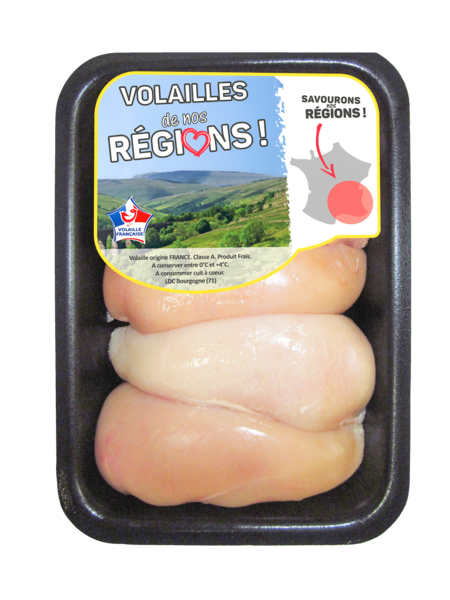 FILETS DE POULET BLANC 
LES VOLAILLES DE NOS RÉ...