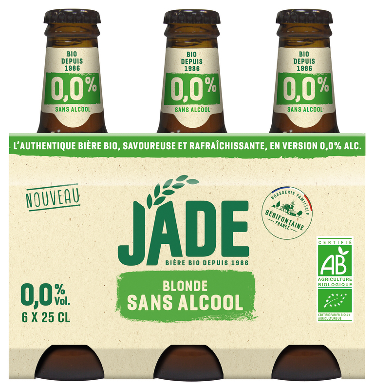 jade BIÈRE BLONDE SANS ALCOOL jade code EAN 3272460123897 
