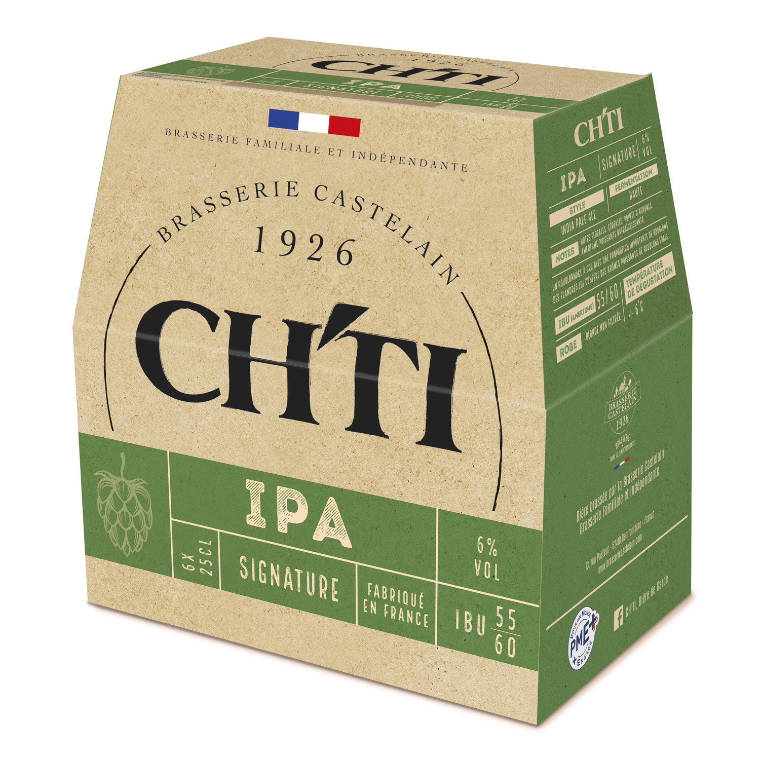 CH'TI Bière blonde signature IPA CH'TI code EAN 3272460124306 