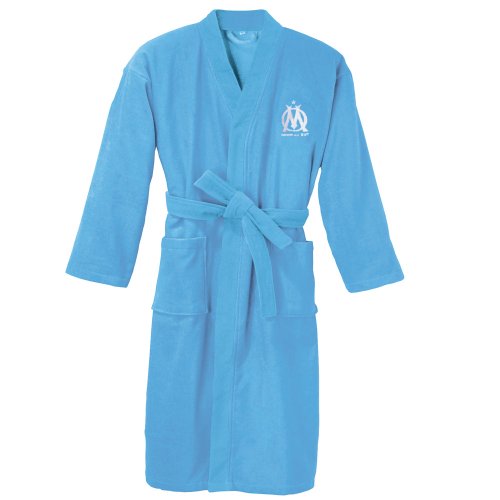 041155 peignoir imprimé om logo medium bleu