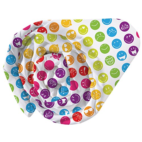 043152 smiley world rainbow drap housse coton 4...