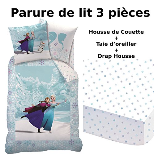 REINE DES NEIGES Parure de lit 3 pièces coton F...