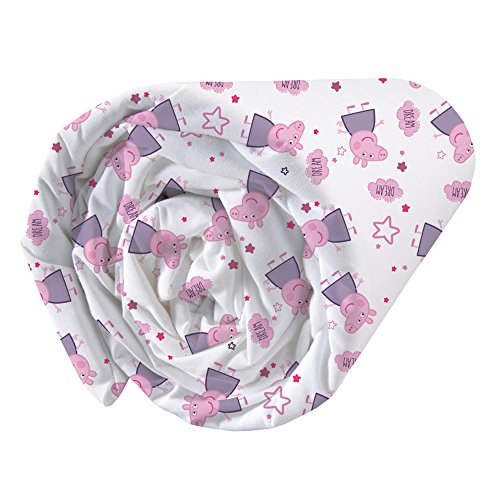 043730 peppa pig fairytale drap housse coton bl...