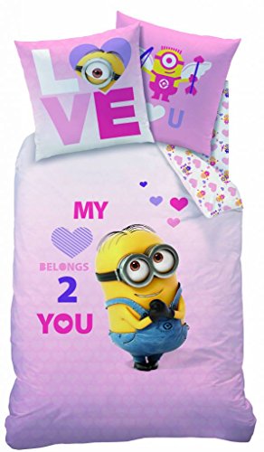 043743 les minions amour housse de couette 140x...