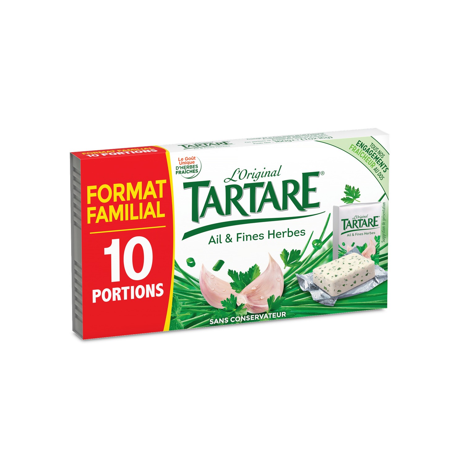 Fromage à tartiner ail/fines herbes TARTARE