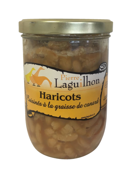 HARICOTS CUISINÉS À LA GRAISSE DE CANARD 
