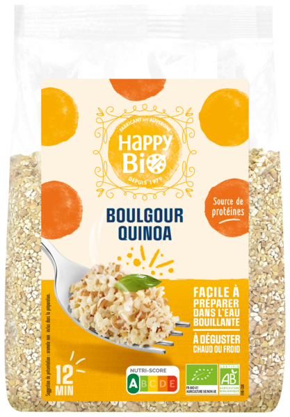 HAPPY BIO QUINOA BOULGOUR 
 code EAN 3273120027326 