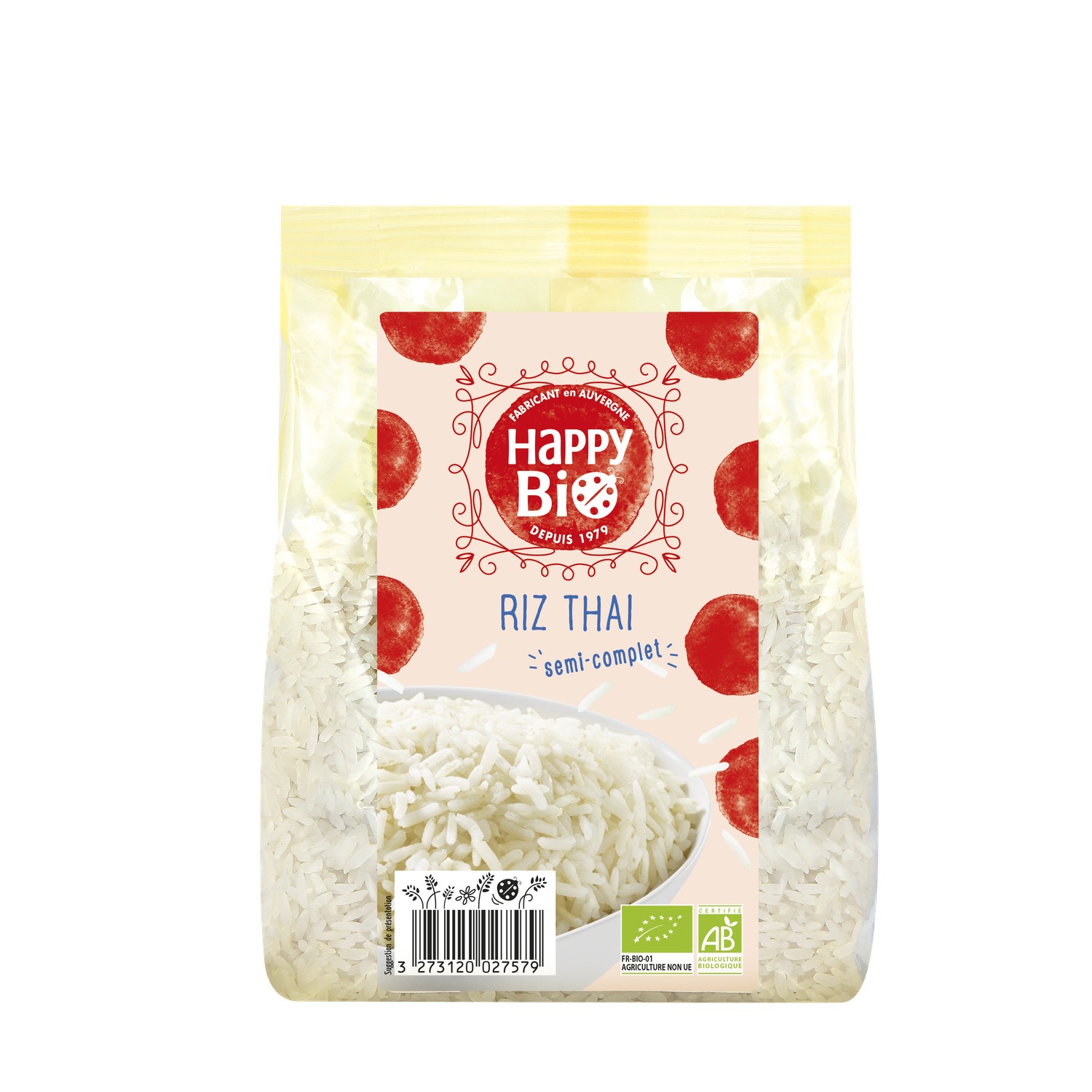 Riz thai semi-complet bio HAPPY BIO