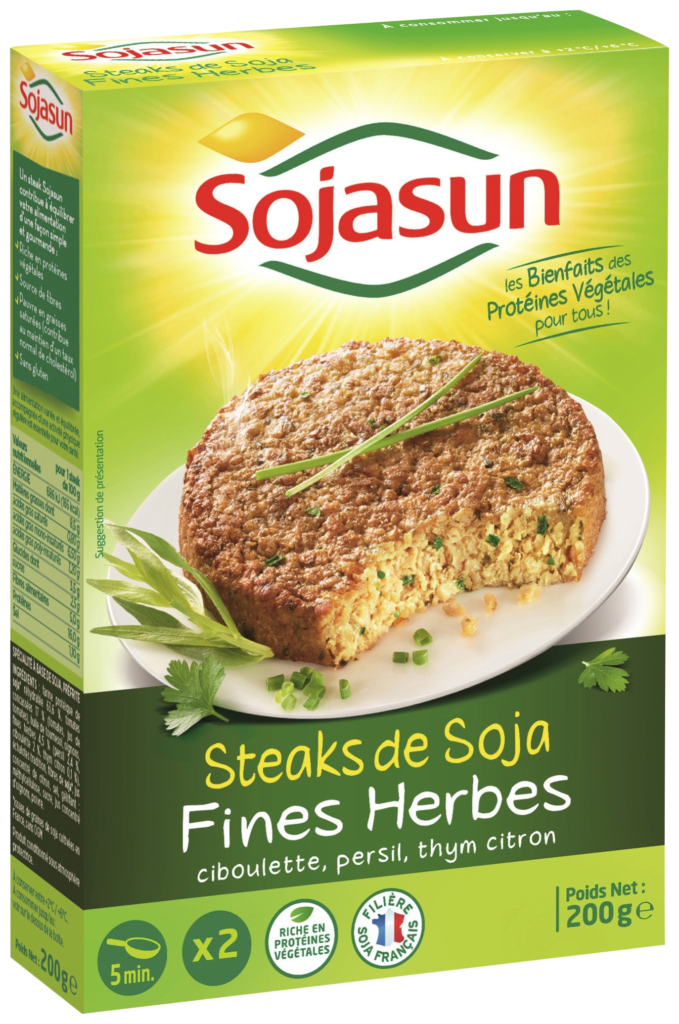 Steaks de soja fines herbes Sojasun