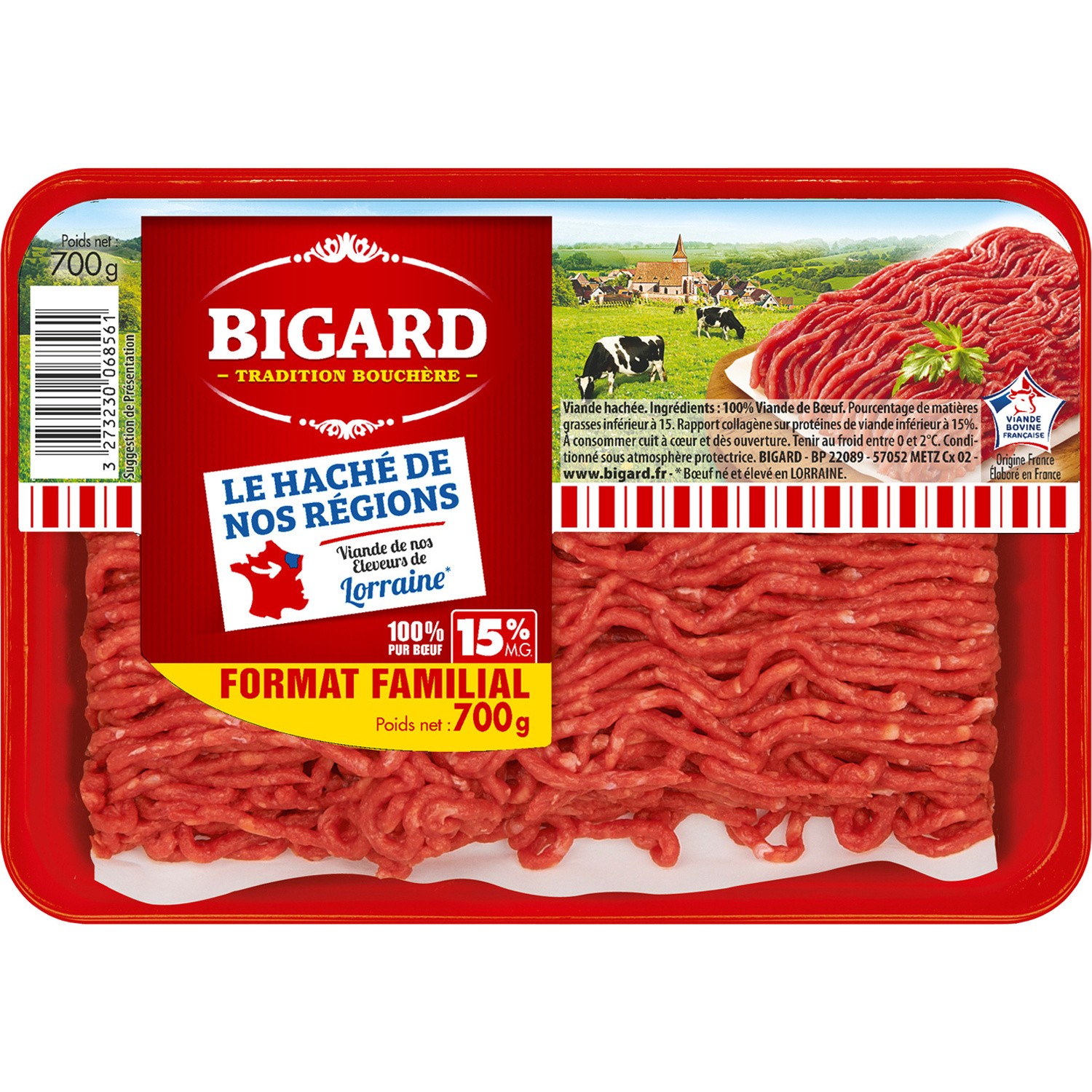 Haché Tradition 15% MG BIGARD