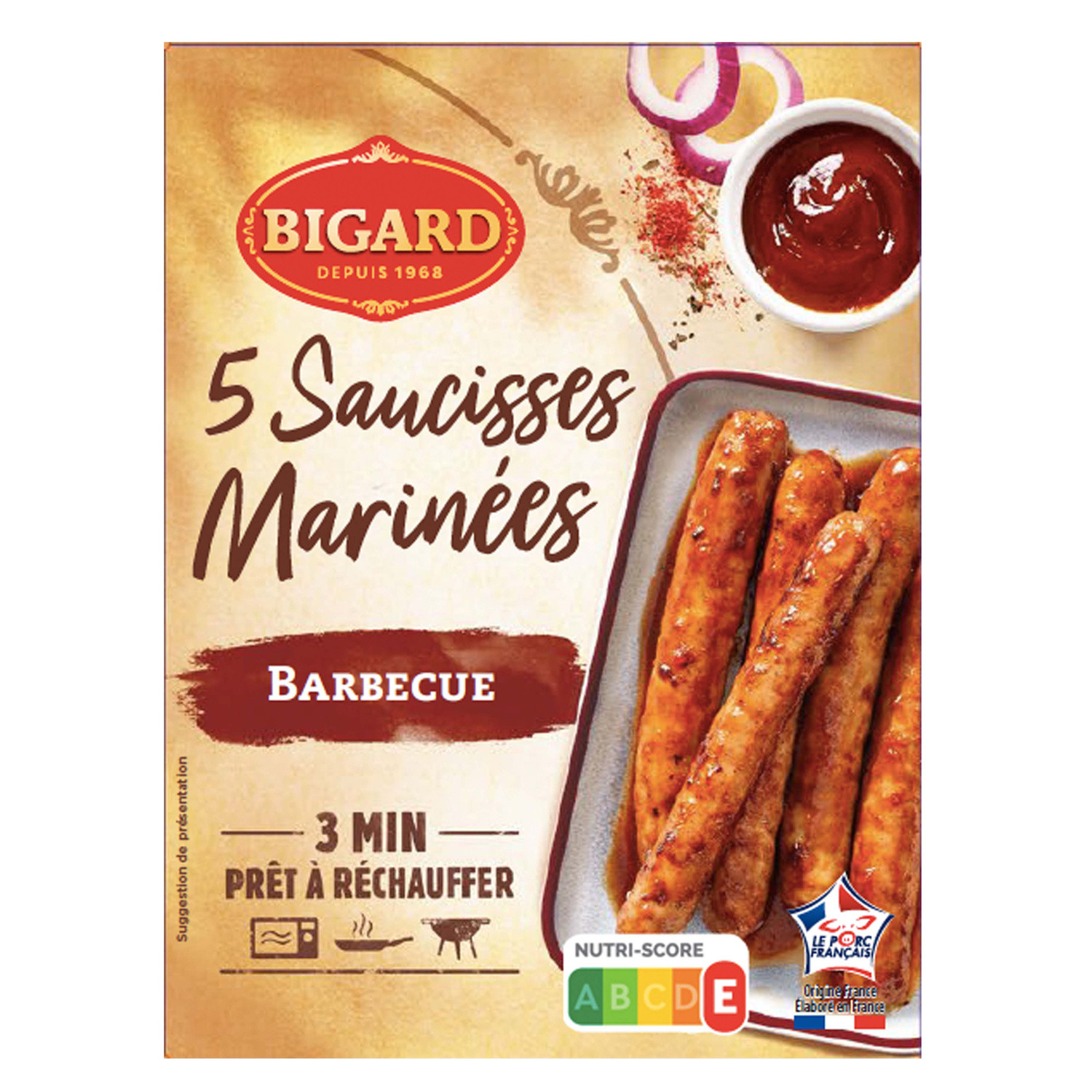 Saucisses cuites marinées barbecue BIGARD