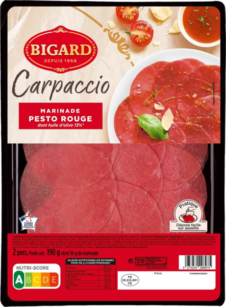 BIGARD Carpaccio Bigard code EAN 3273230298975 