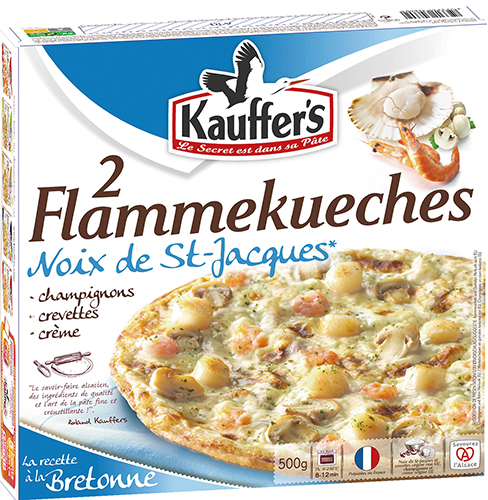 FLAMMEKUECHES AUX NOIX DE SAINT-JACQUES SURGELÉES
