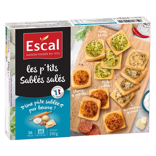 Petits sablés salés surgelés