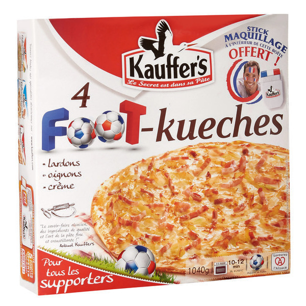 kauffer-s Tartes "Foot-Kueches" surgelées code EAN 3273314110414 