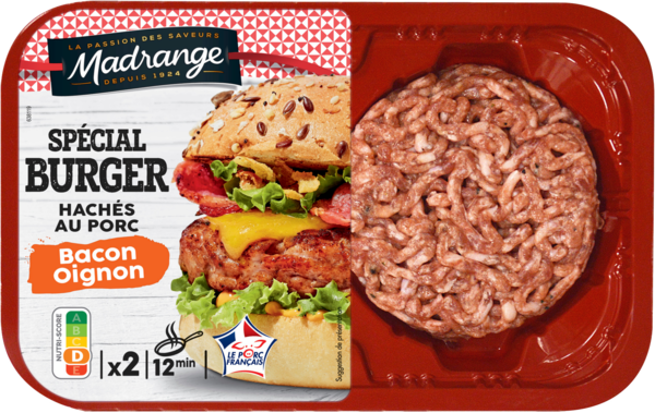  2 Hachés Au Porc Spécial Burger Madrange code EAN 3273625845586 