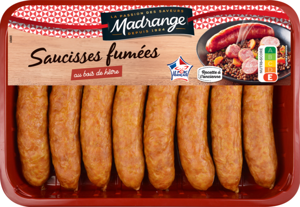 MADRANGE 8 Saucisses Fumées Madrange code EAN 3273625858616 