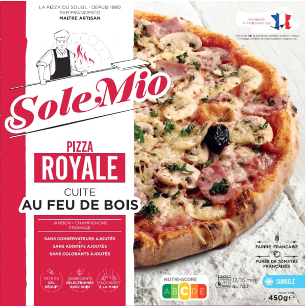 SOLE MIO PIZZA SURGELÉE ROYALE
SOLE MIO code EAN 3273640001202 
