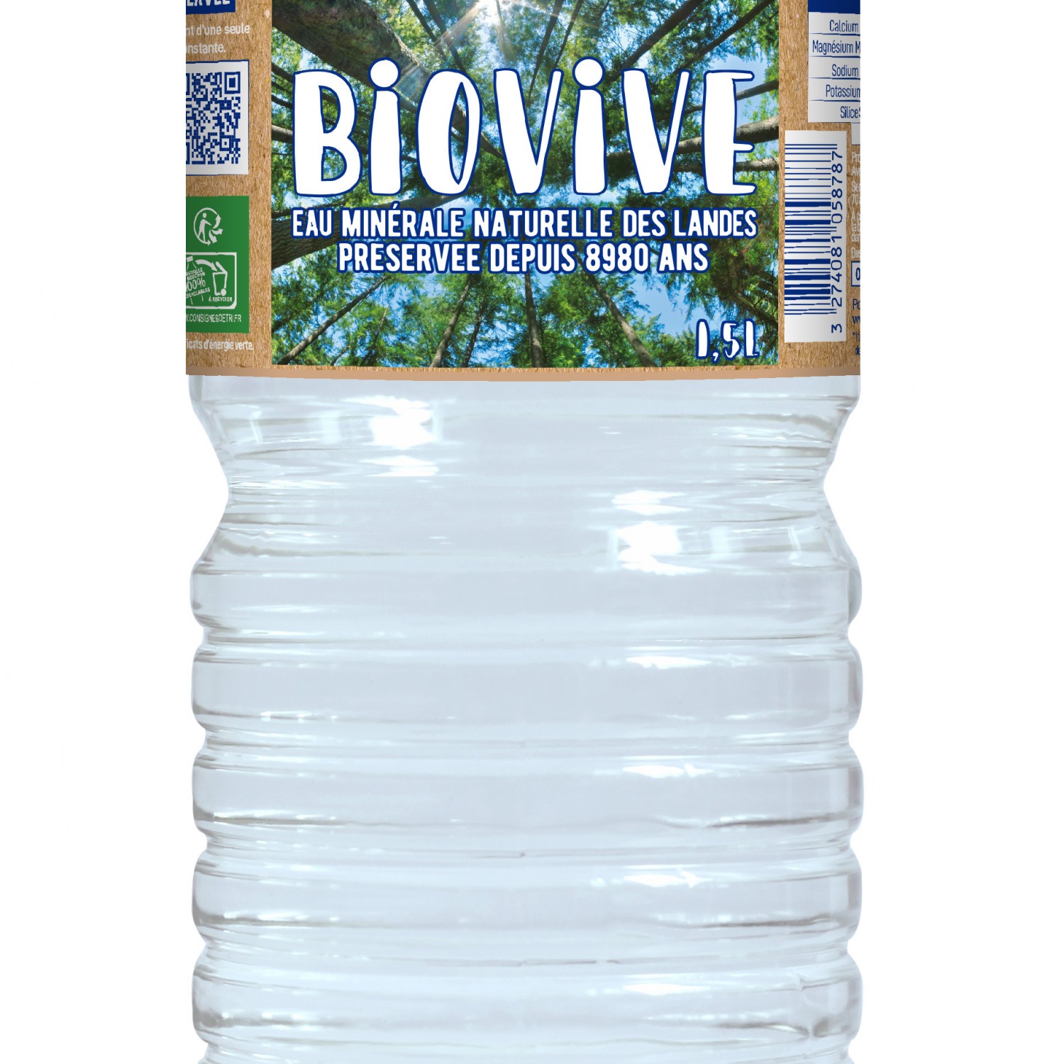 BIOVIVE Eau minérale naturelle BIOVIVE code EAN 3274081058787 