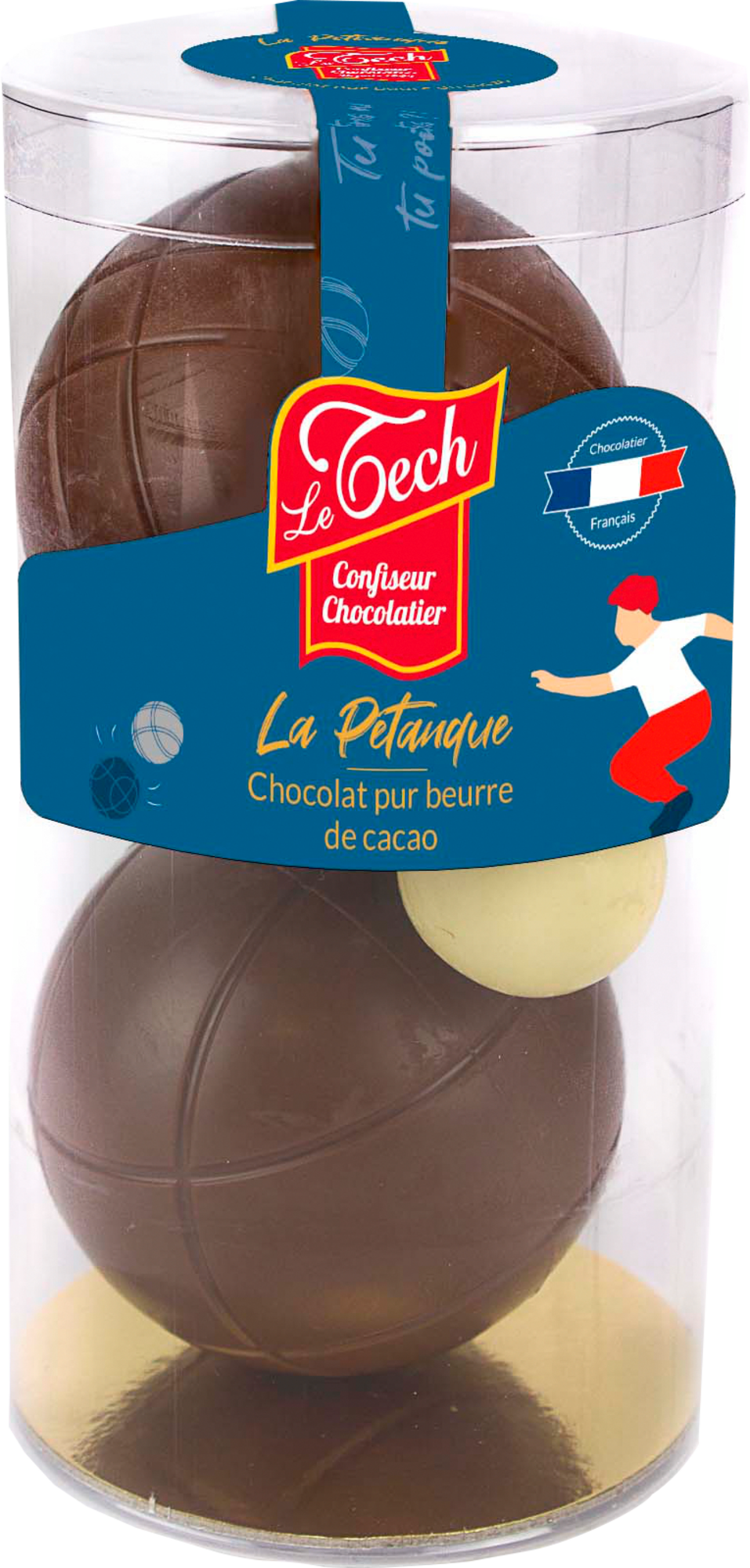 DUO BOULES DE PÉTANQUE AU CHOCOLAT