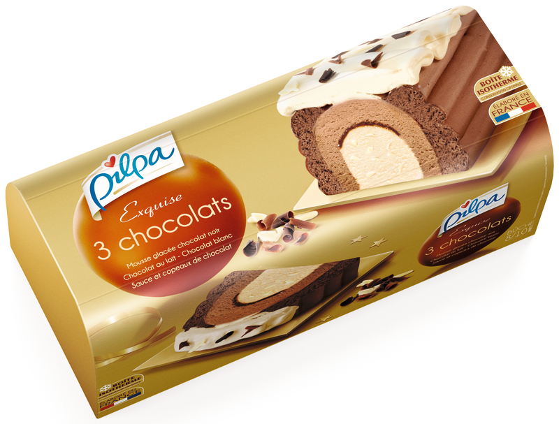 BUCHE EXQUISE 3 CHOCOLATS PILPA