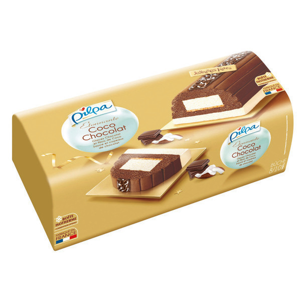 Bûche glacée Coco Chocolat