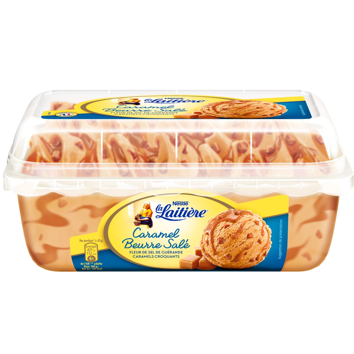 Glace en bac caramel beurre salé LA LAITIERE