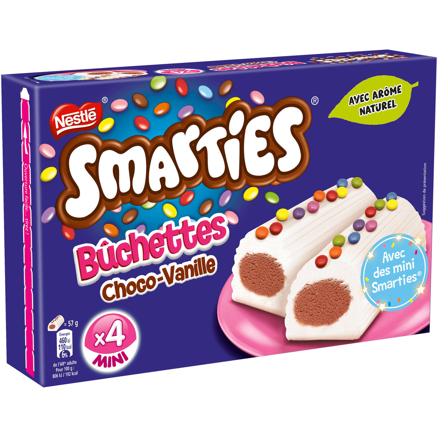 Buchettes glacées vanille SMARTIES