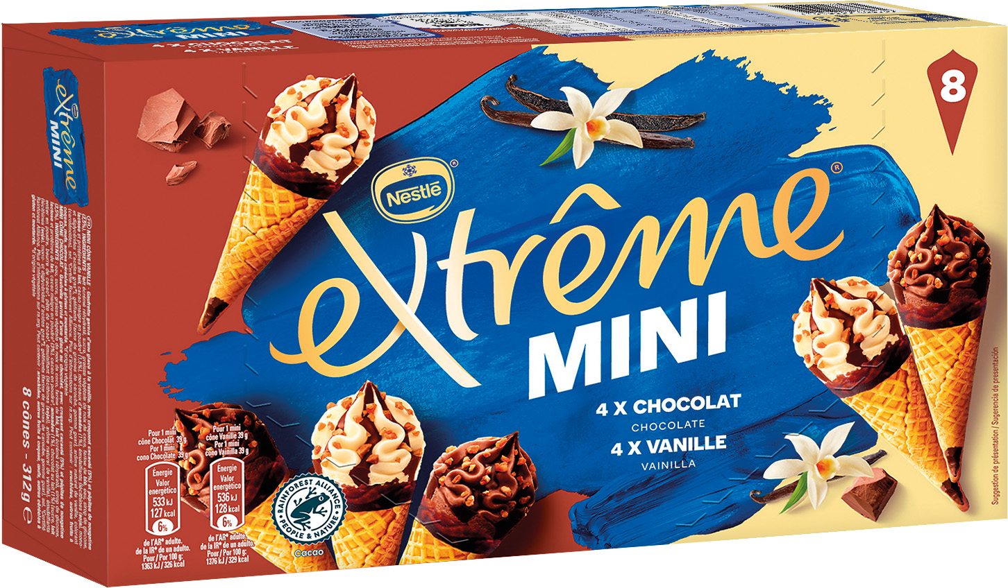  MINIS CONES CREME GLACES EXTREME NESTLE code EAN 3274664262198 
