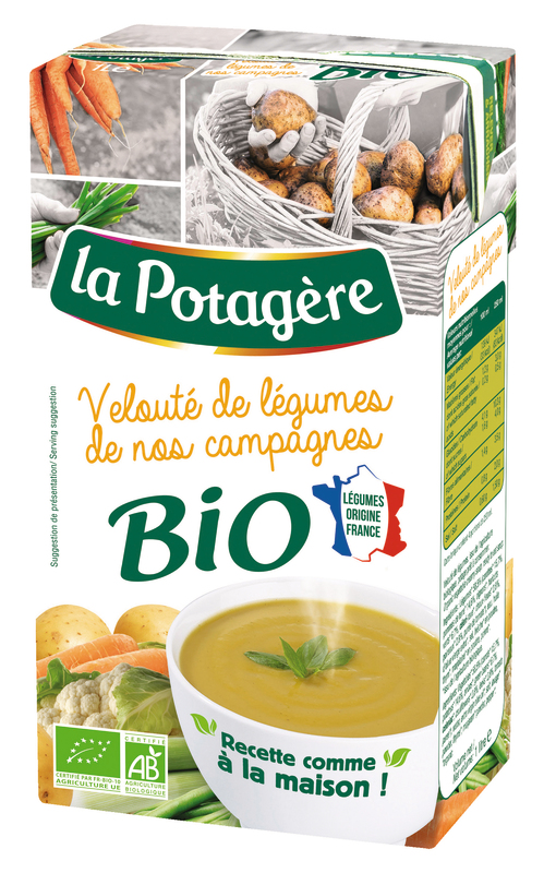 La potagère VELOUTÉ  DE LÉGUMES DE NOS CAMPAGNES BIO La potagère code EAN 3274930001148 