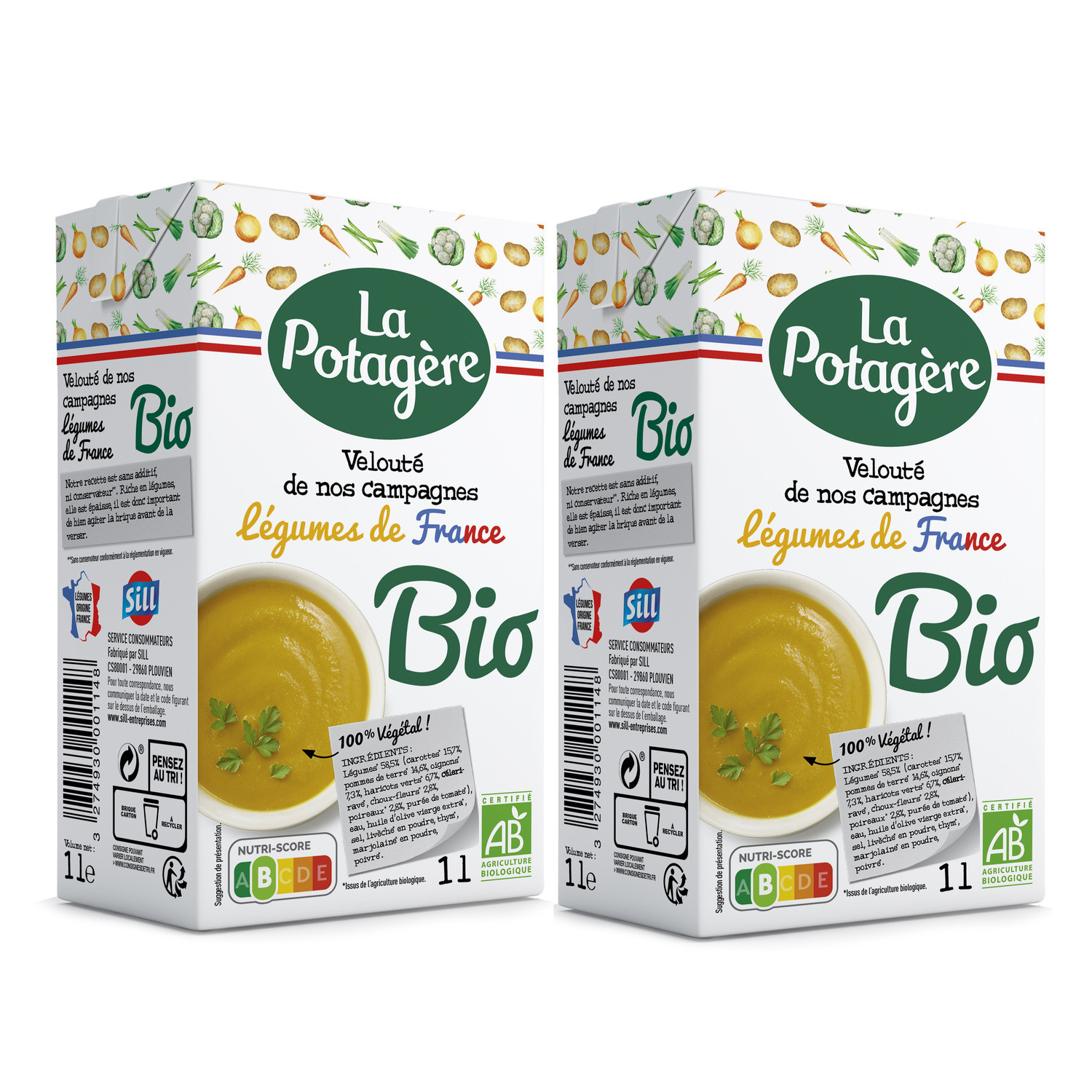 A POTAGERE Soupe de légumes de nos campagnes Bio A POTAGERE code EAN 3274930011819 