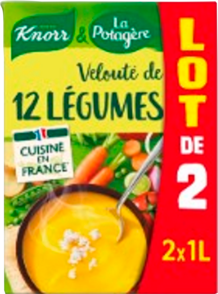  Soupe Velouté 12 Légumes Au Fromage Frais La Potagère & Knorr code EAN 3274930012519 