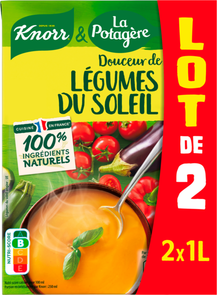 KNORR & LA POTAGERE SOUPE DOUCEUR DE LÉGUMES DU SOLEIL
 code EAN 3274930012526 