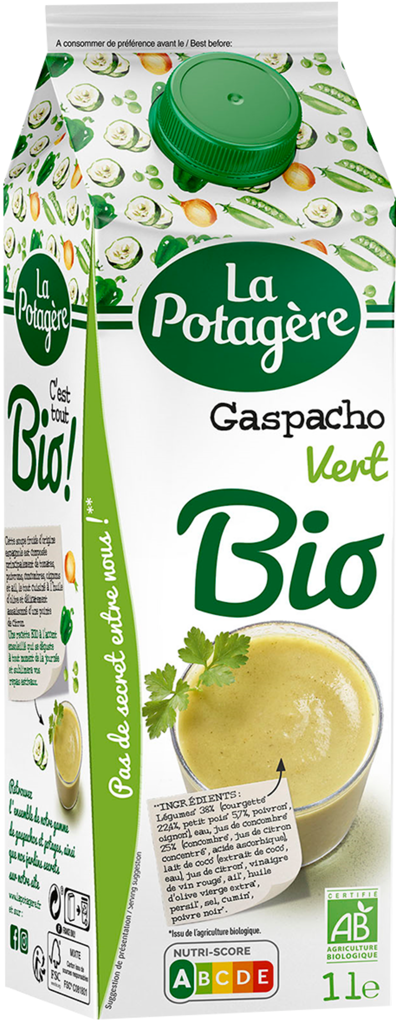 LA POTAGÈRE GASPACHO BIO code EAN 3274935302301 