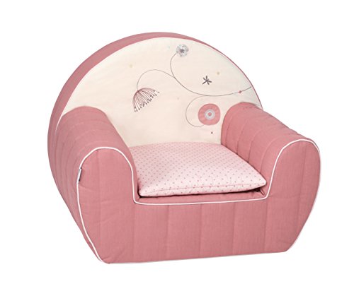 Fauteuil club + coussin jolie fleur