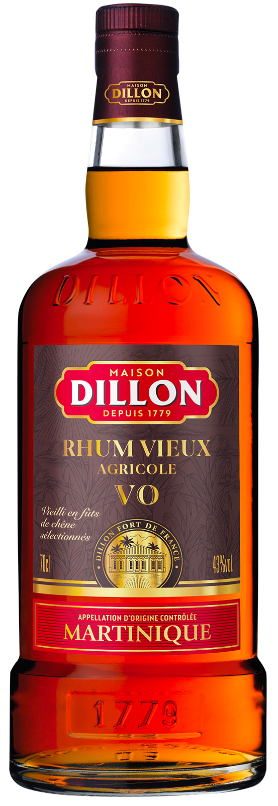 “MAISON DILLON” AOC RHUM AGRICOLE VIEUX VO code EAN 3275130009613 