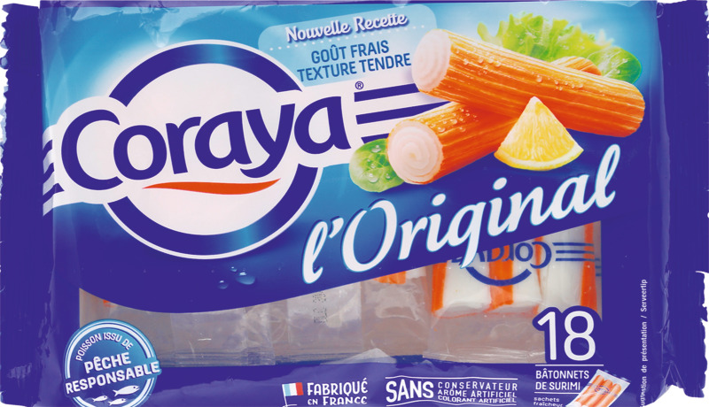 18 BÂTONNETS DE SURIMI  L'ORIGINAL coraya