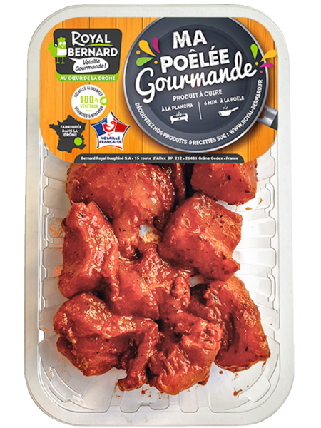 POÊLÉE DE POULET MARINÉ AU CUMIN ET PAPRIKA
