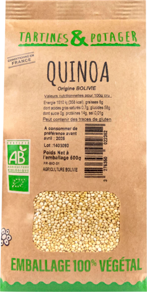 96110008 Quinoa Bio Tartines Et Potager code EAN 3276350022352 