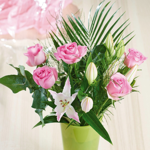 Bouquet Duo de roses et lys 3276553434778 (3276553434778)