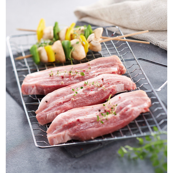 Porc : poitrine tranchée à griller