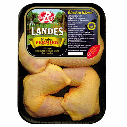 CUISSES DE POULET JAUNE X4 FERMIER LABEL ROUGE ...