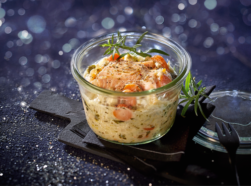 FE PAVÉ DE SAUMON ET CREVETTES, RIZ WAKAME, BOCAL WECK  3276770246307 (3276770246307)