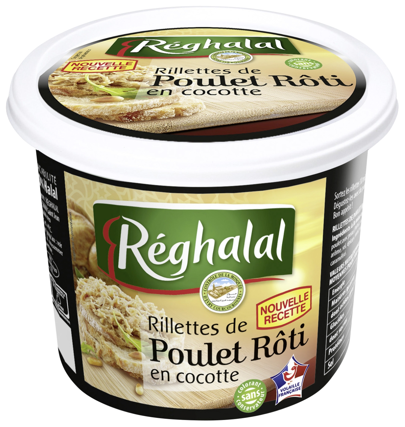 Rillettes de poulet en cocotte Réghalal