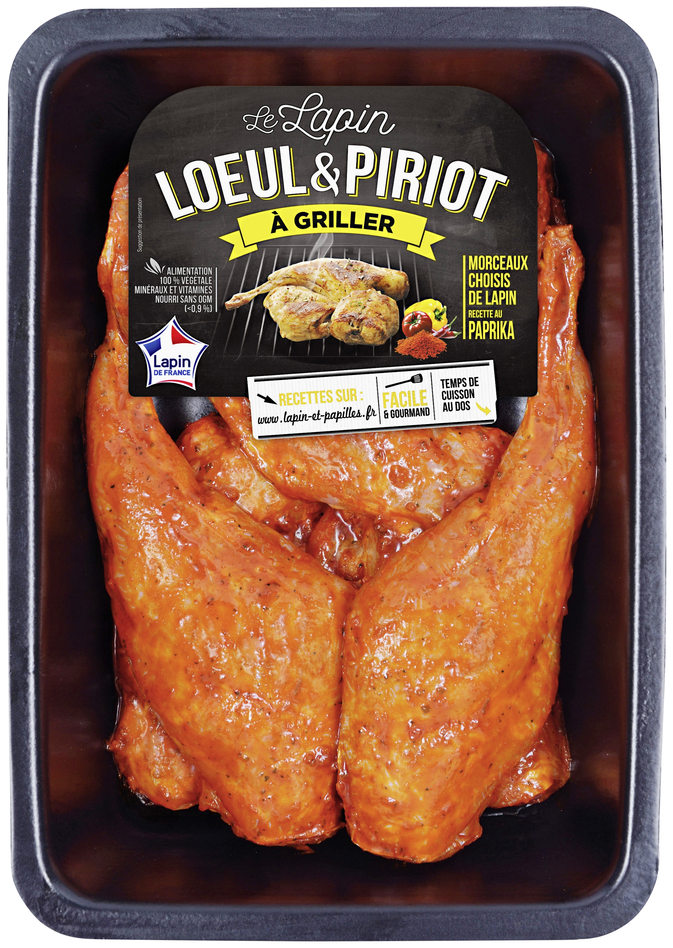 Lapin entier découpé sans tête avec foie aromat...