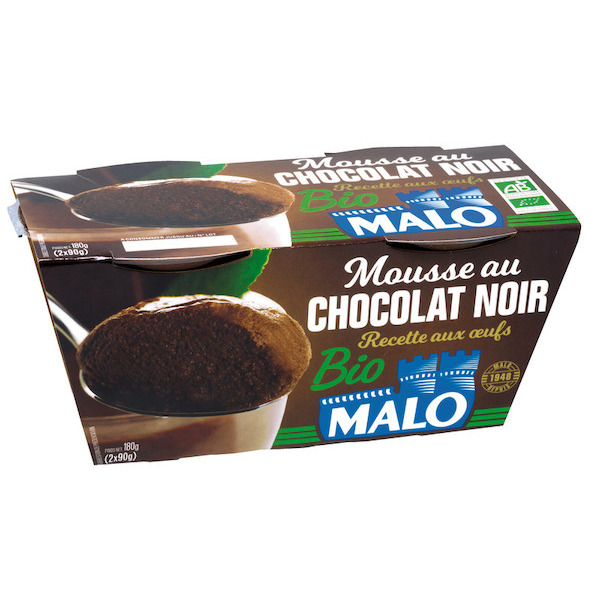 Mousse au chocolat noir bio