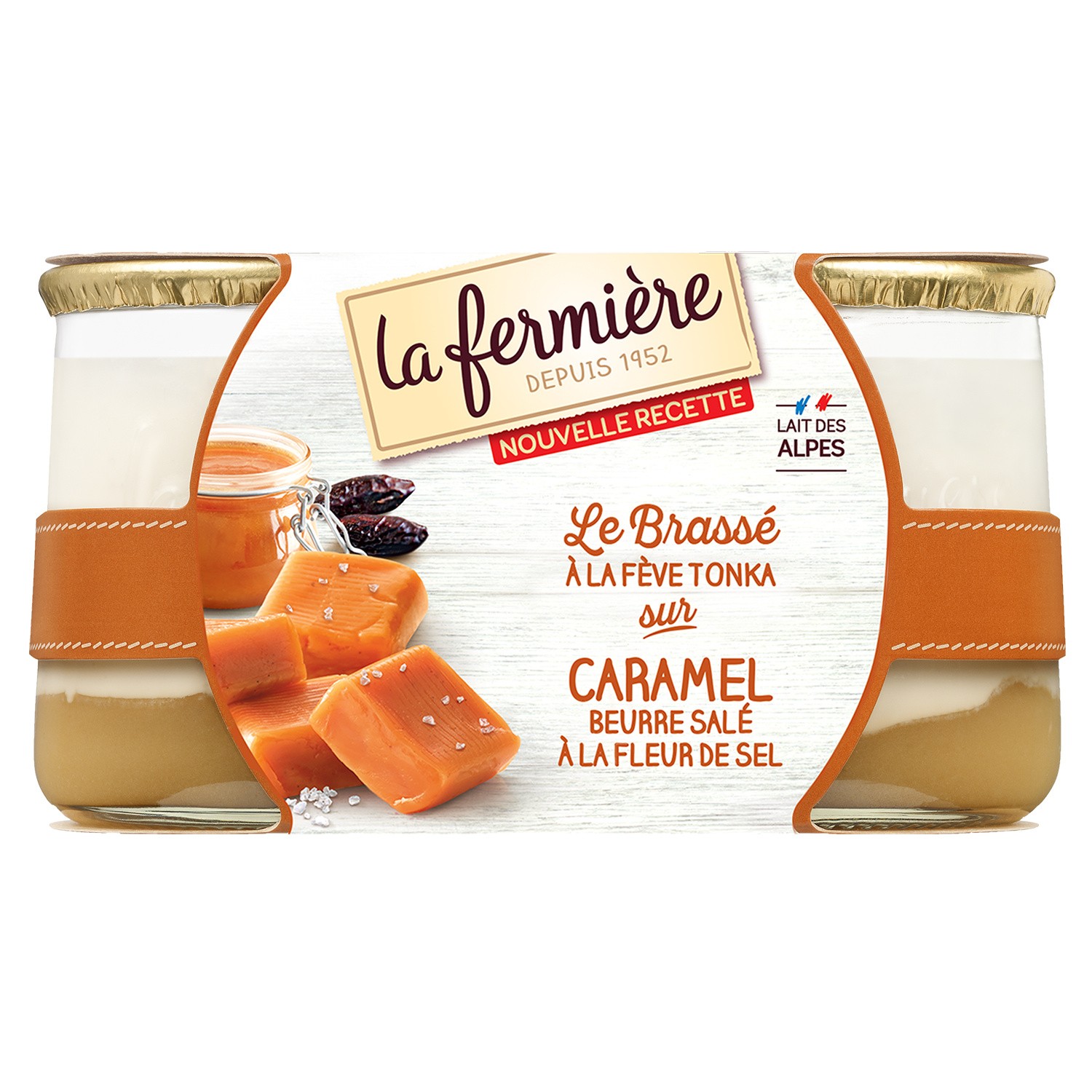 Yaourt onctueux sur lit de caramel beurre salé ...