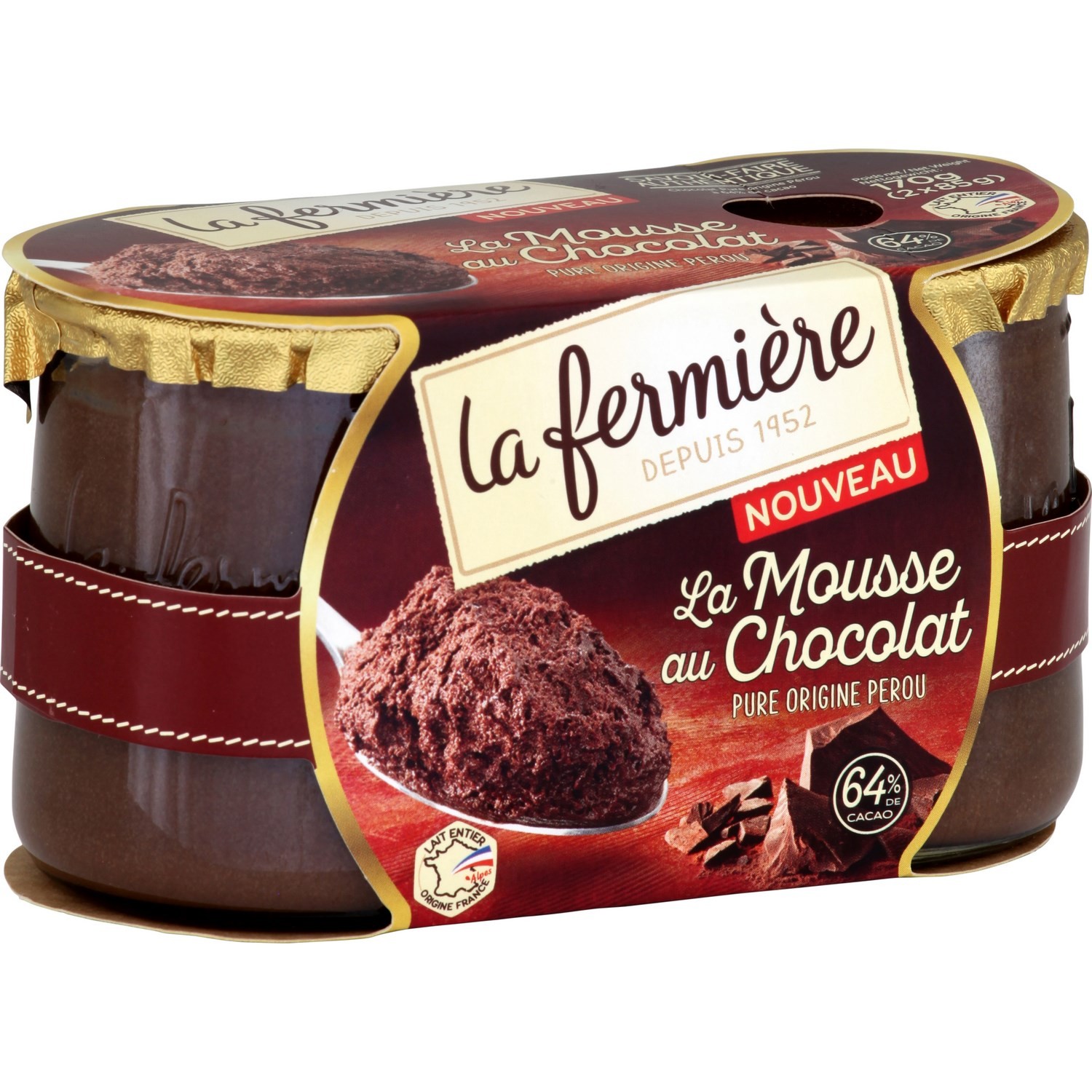 Desserts mousse chocolat noir LA FERMIERE