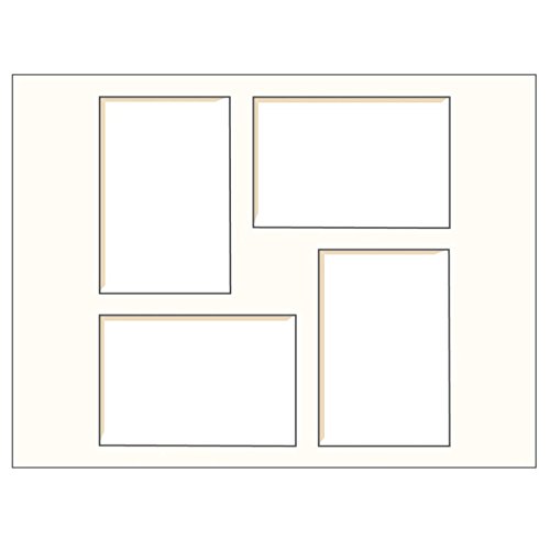 Brio Passe-partout multivues 40x50 cm 4 ouvertures tournantes droites 10x15 cm blanc cassé code EAN 3279390308493 